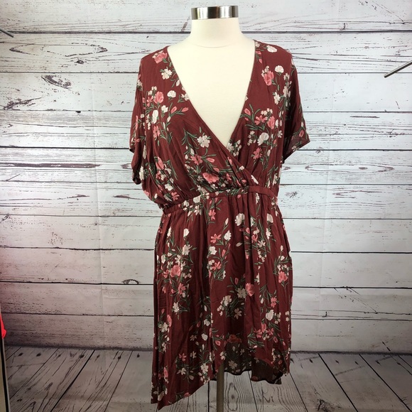 torrid Dresses & Skirts - Torrid Baby Doll gauze floral high low wrap dress